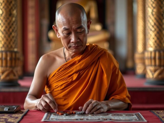 Moine du vice : l’abbé vedette de Wat Rai Khing a flambé 300 millions de baht au baccarat en ligne !